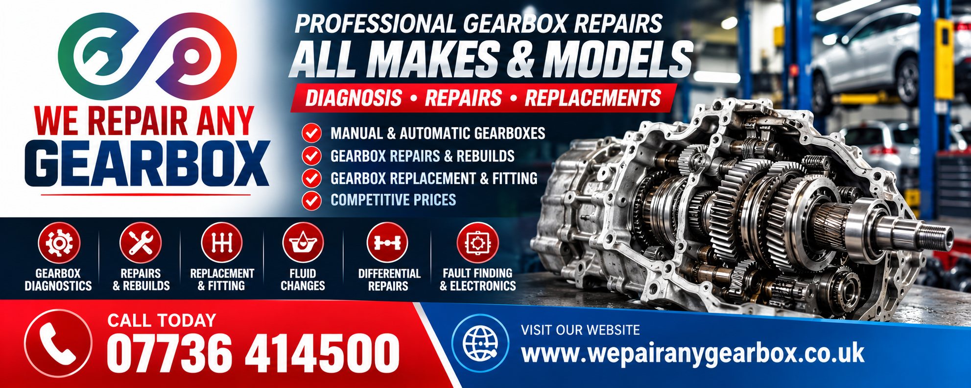 We Repair Any Gearbox: professional gearbox repairs, all makes and models